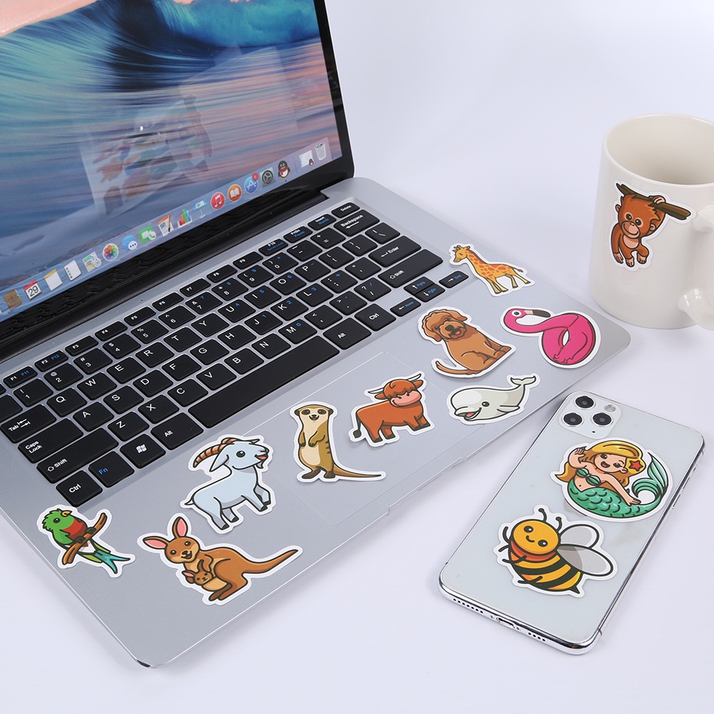Bộ 50 Cái ❉ Thú Cưng Kawaii Kawaii. Miếng Dán Phần Thưởng Cho Bé ❉ Sticker Dán Tường Chống Thấm Nước Thời Trang