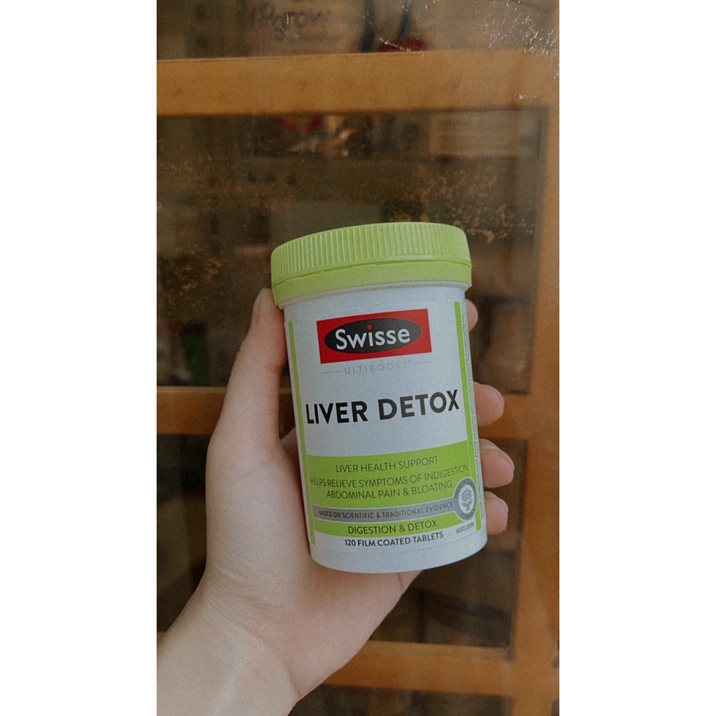 (Sale 50%) MẪU MỚI VIÊN UỐNG BỔ GAN VÀ GIẢI ĐỘC GAN SWISSE LIVER DETOX 120 VIÊN (Date: 2024)