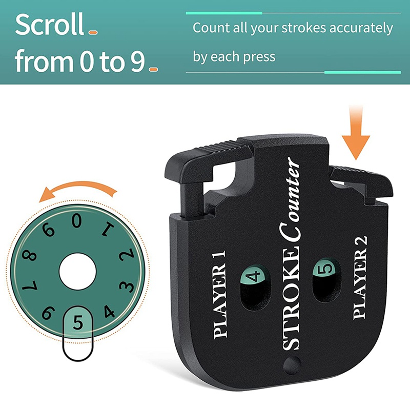 Dụng Cụ Đếm Điểm Chơi Golf Mini Có Móc Khóa 2 Số