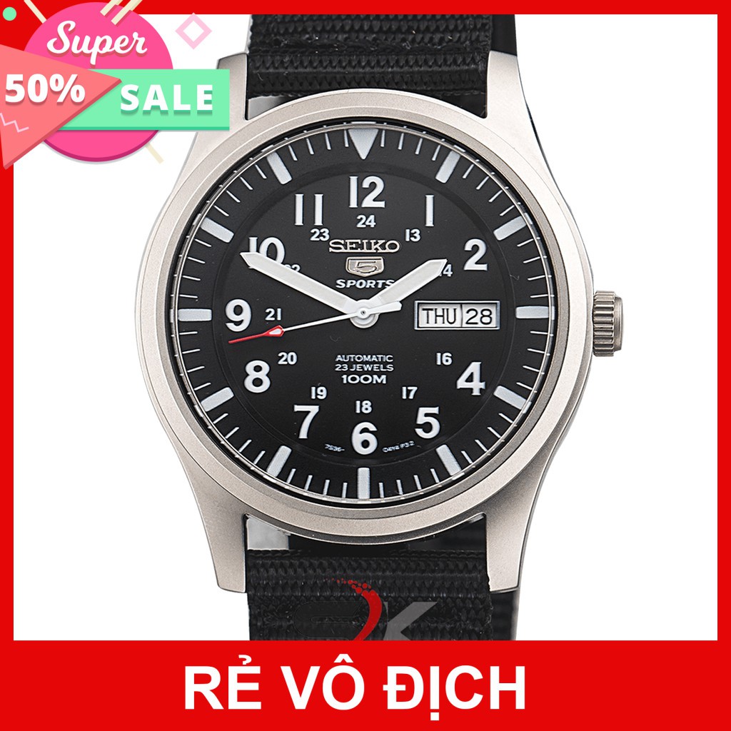 Đồng Hồ Cơ Nam Seiko 5 Quân Đội Cao Cấp Giá Rẻ Chống Nước Chống Xước Automatic SKQD02DESẵn Hàng