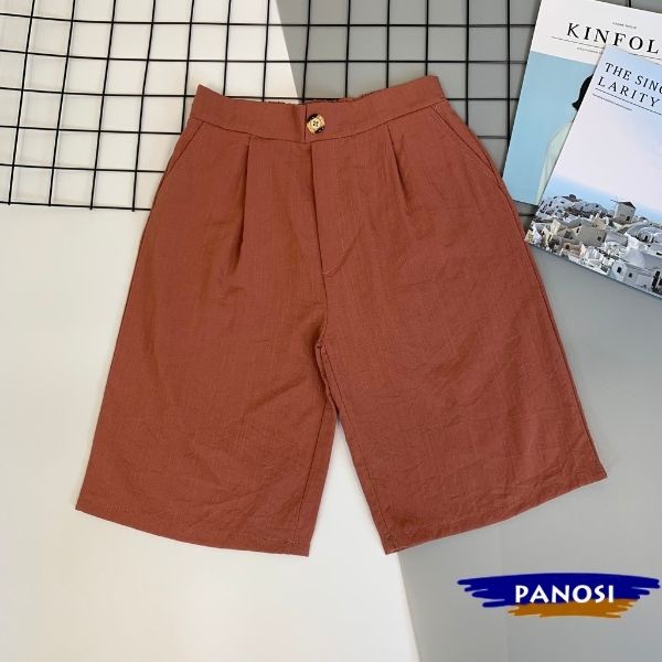 quần short nữ ống rộng quần đùi đũi chất mát free size dưới 57kg - Mã Q386