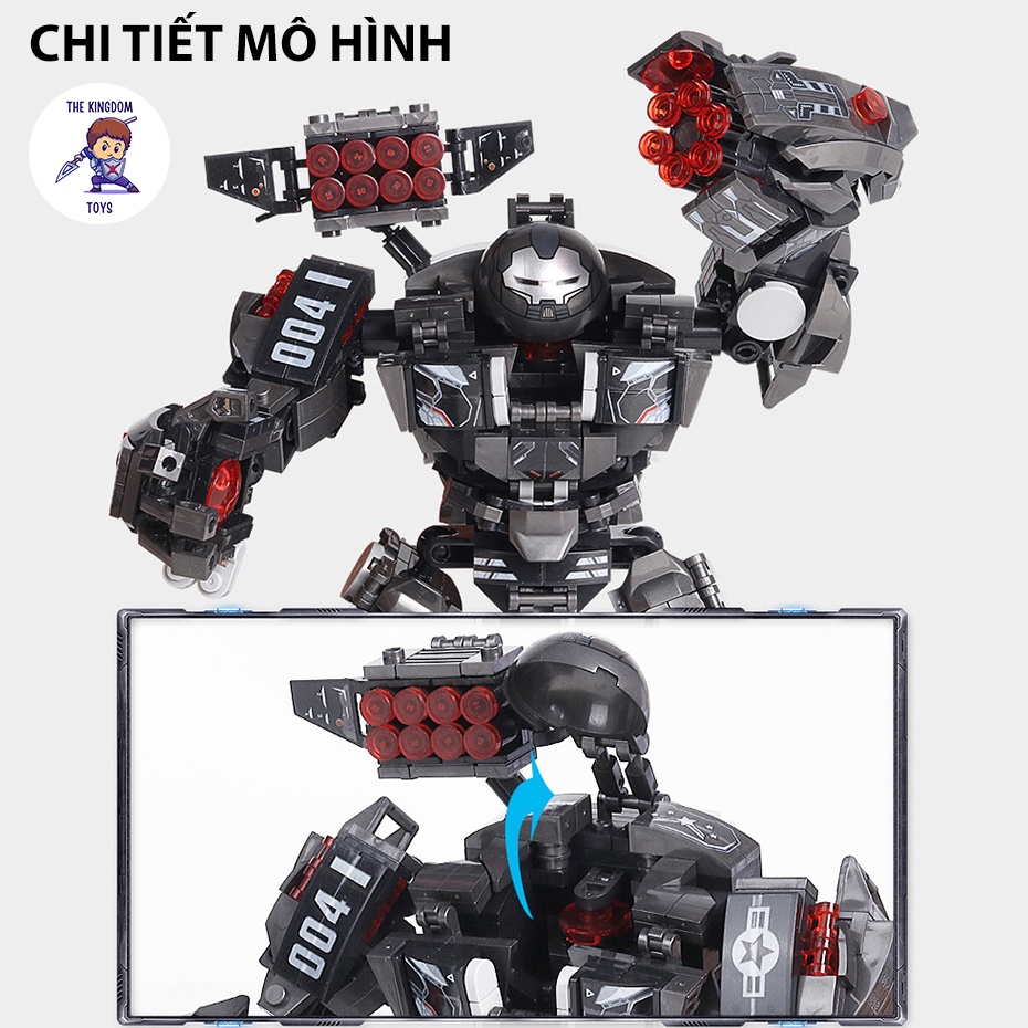 Đồ Chơi Lắp Ráp Mô Hình HulkBuster Iron Man War Machine Robot Siêu Anh Hùng Người Sắt LY76013