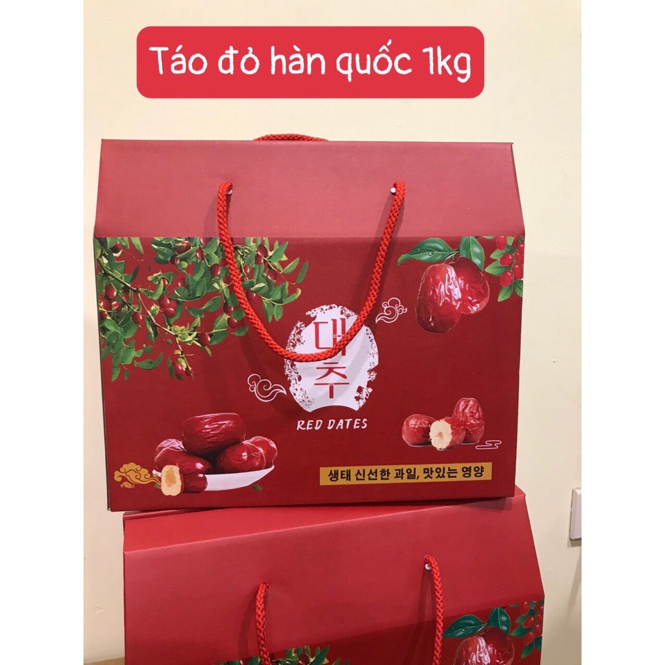 Táo đỏ Hàn Quốc sấy khô 1kg Loại 1 Tặng kèm túi