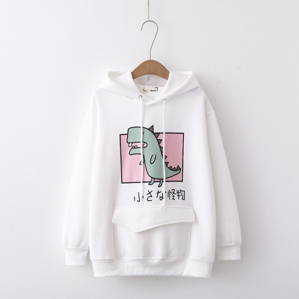 Áo Khoác Nỉ   FREESHIP  Áo khoác Hoodie nữ  Khủng Long Cute (nhiều màu) mẫu hoodie mới nhất 2019