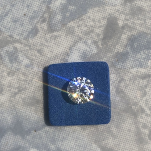 GIÁ XƯỞNG-Viên Moissanite 6,3ly nước D, VVS1, Ex, kiểm định TRẮNG ĐẸP LẤP LÁNH NHẤT