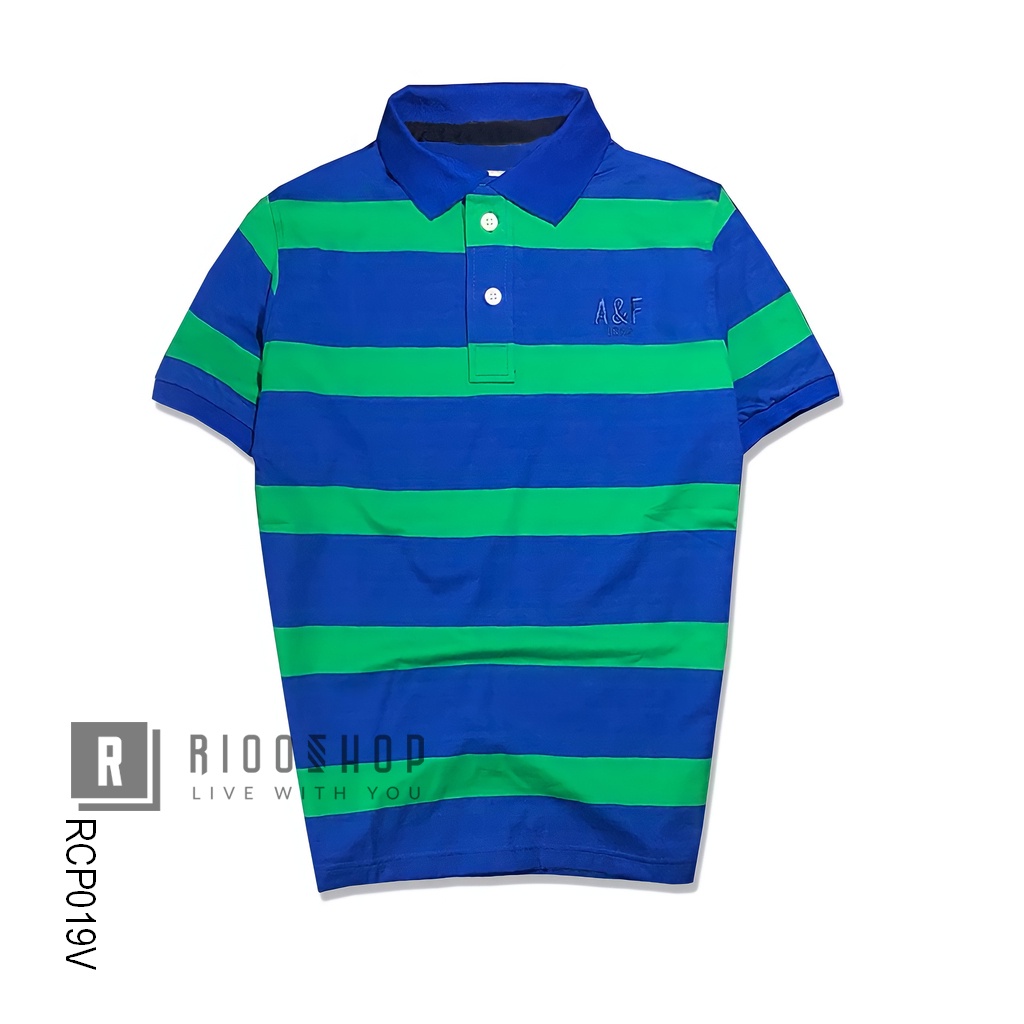 Áo phông nam ngắn tay có cổ sọc ngang AF cực đẹp RCP019 - áo polo nam cotton Riooshop
