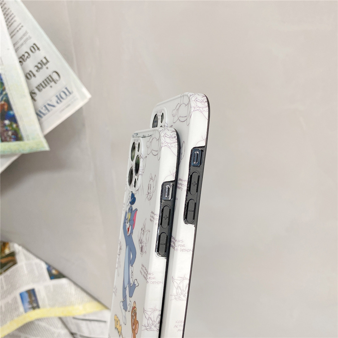 Soft Plastic Phone Cases Cute Couple cartoon Tom and Jerry Case suitable for iPhone12 mini 11 PRO MAX 7/8plus SE2020 X/XS XR XSMAX | BigBuy360 - bigbuy360.vn