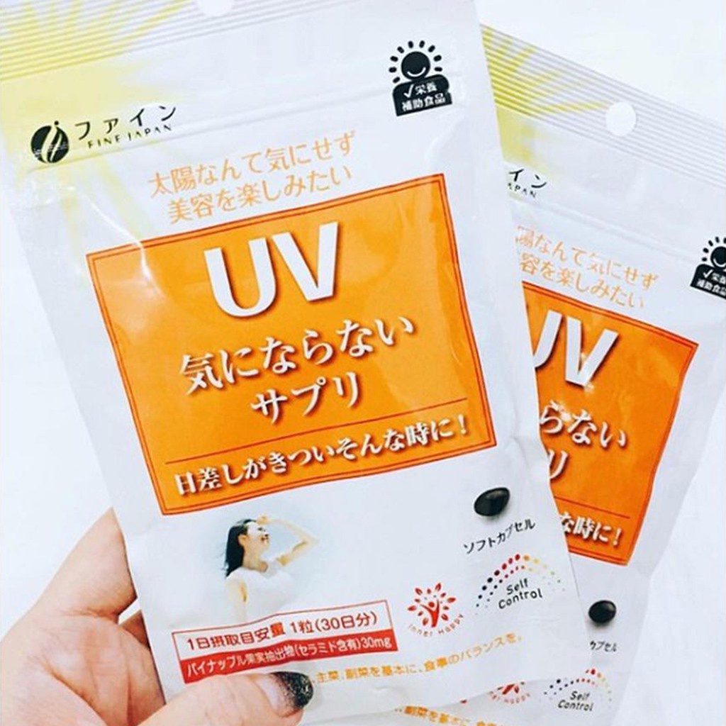 Viên Uống Chống Nắng Dưỡng Trắng Da UV Fine Japan 30 Ngày