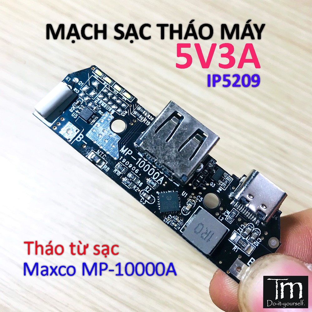Mạch Sạc Dự Phòng 5V3A Tháo Máy Chip IP5209 10W