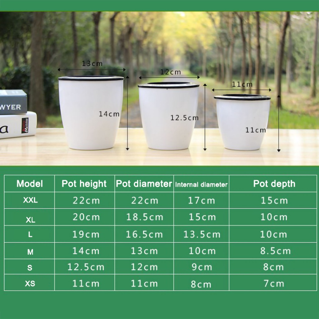 Chậu trồng hoa tròn Tự hấp thụ nước Chậu nhựa PP với giỏ trồng cây Dây bông