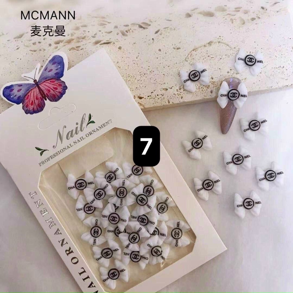 Túi charm Nơ trang trí làm nails, gắn móng