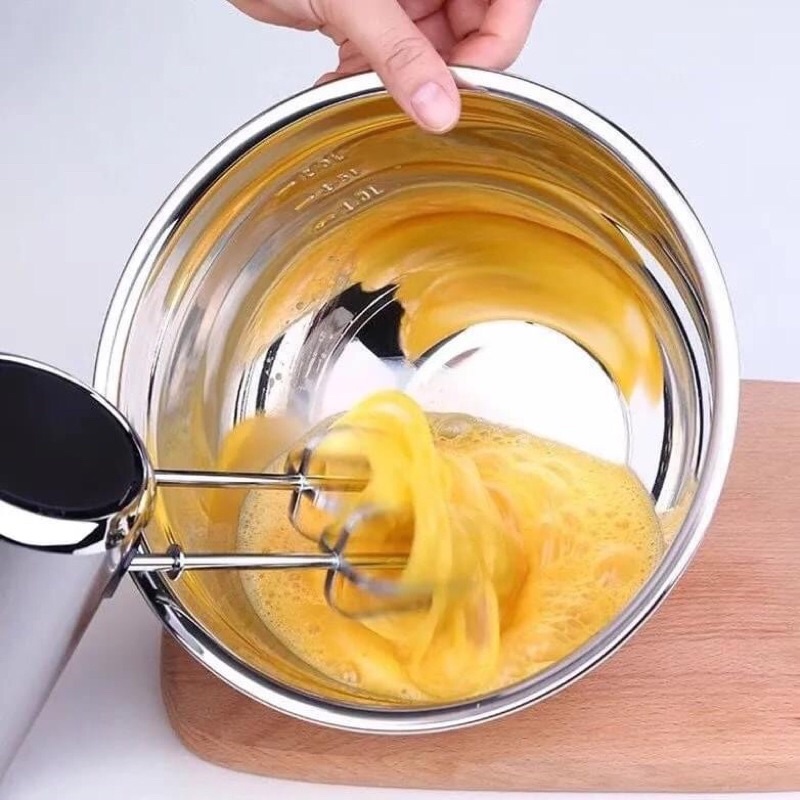 Set 3 Âu Trộn Inox Sáng Bóng Đựng Thức Ăn