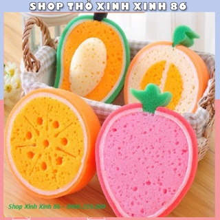 Miếng Rửa Chén Bọt Biển Hình Hoa Quả Siêu Sạch Siêu Kiểu Dáng Dễ Thương Vui Nhộn