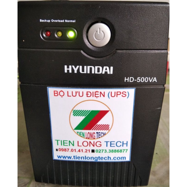 BỘ LƯU ĐIỆN UPS KHÔNG NGẮT HYUNDAI HD-500VA
