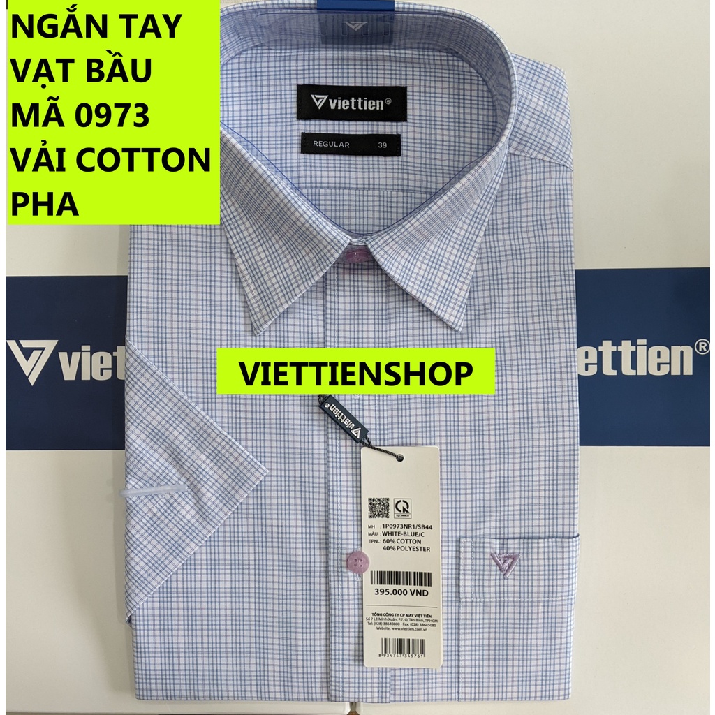 (0973 CRS) ÁO SƠ MI VIỆT TIẾN NGẮN TAY CA RÔ