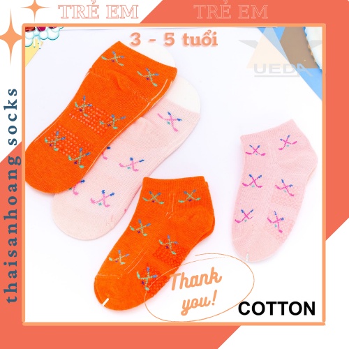 Vớ trẻ em chống trượt  Free ship  Vớ trẻ em 3-5 tuổi chống trượt - Sợi cotton cao cấp , thoải mái cho bé