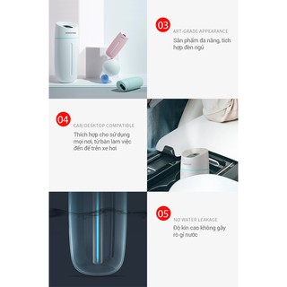 Máy Phun Sương, Xông Tinh Dầu Khử Mùi Tạo Độ Ẩm Không Khí Kết Hợp Đèn Ngủ LEOYSS Dung Tích 250ml