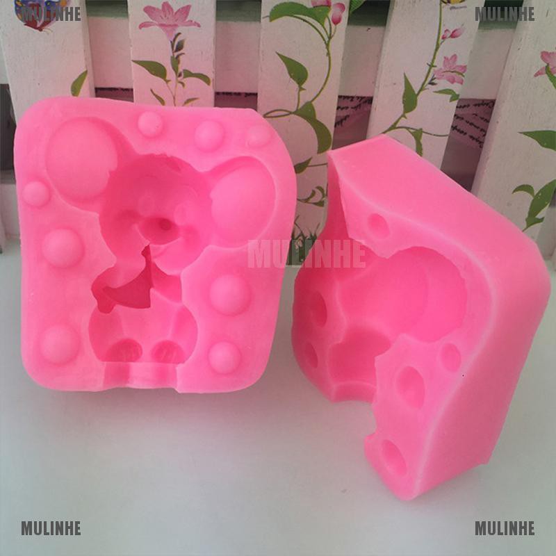 Khuôn Silicon Mềm Tạo Hình Chuột 3D Làm Bánh Kẹo / Xà Phòng