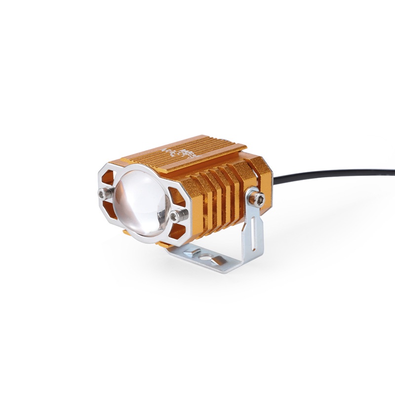 Đèn pha bi cầu mi ni công suất thật 2 chế độ pha cót vàng trắng dùng xe đạp điện 48V xe máy 12V ô tô 24V