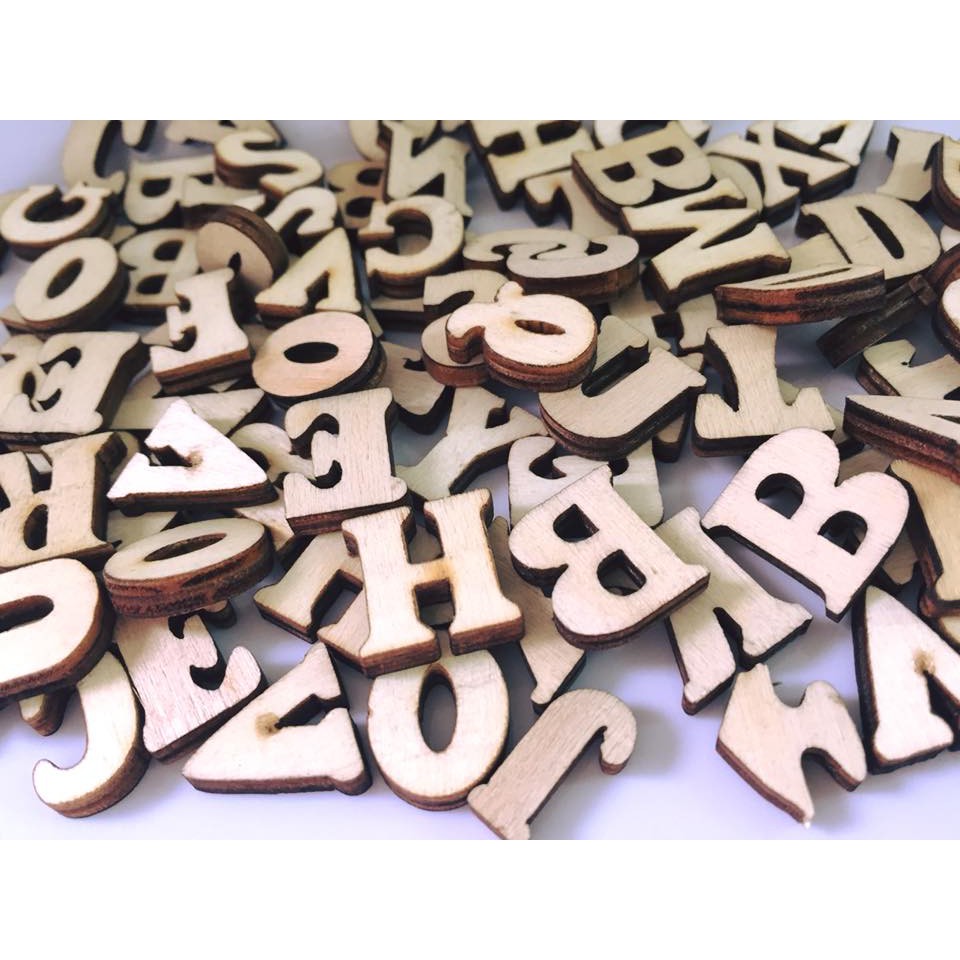 Đồ chơi gỗ sáng tạo,học chữ cái cho trẻ,set chữ cái alphabet gỗ mộc size 4cm cho bé-Shopmina123