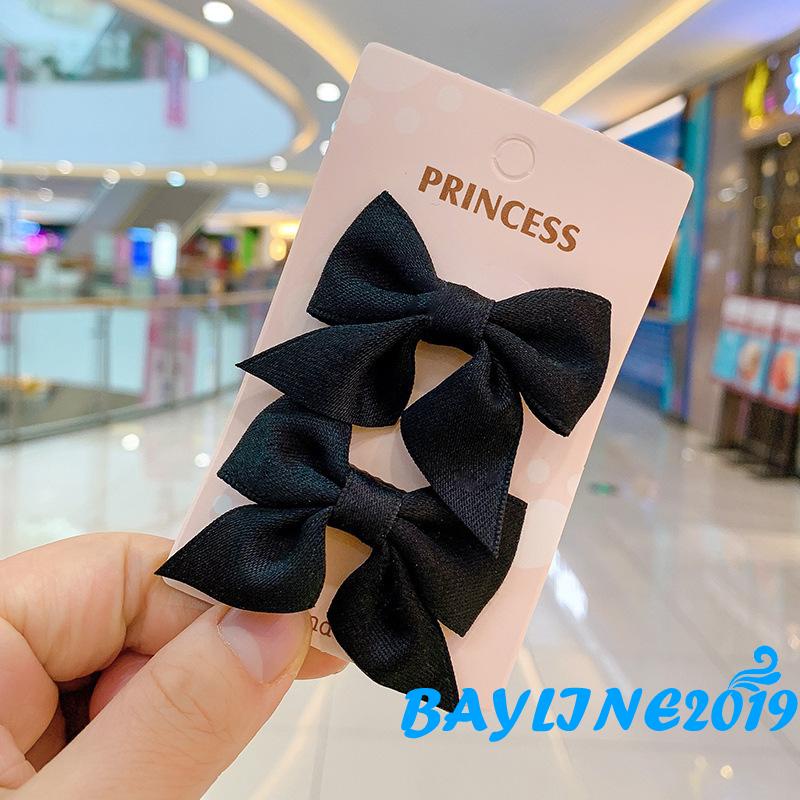 Set 2 kẹp tóc nơ công chúa phong cách ngọt ngào cho bé gái
