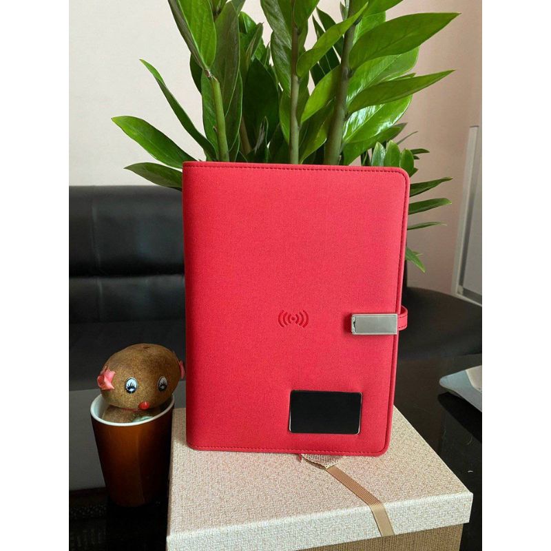 Sổ tay đa năng tích  hợp pin 8000mAh - Sạc không dây - quà tặng cao cấp