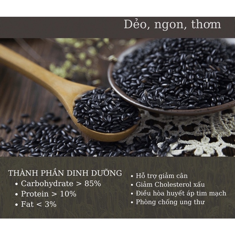 GẠO LỨT ĐEN loại dẻo, ngon, dành cho người giảm cân, tiểu đường….