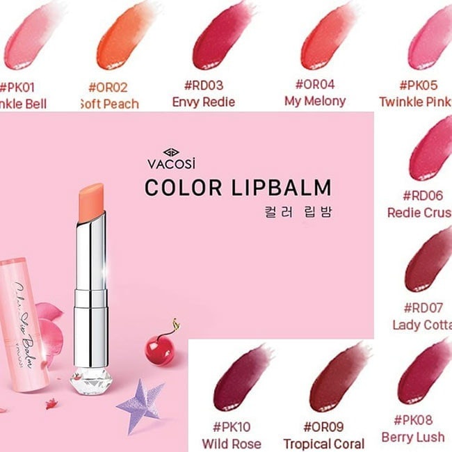 Son Dưỡng Có Màu Vacosi Color Lip Balm