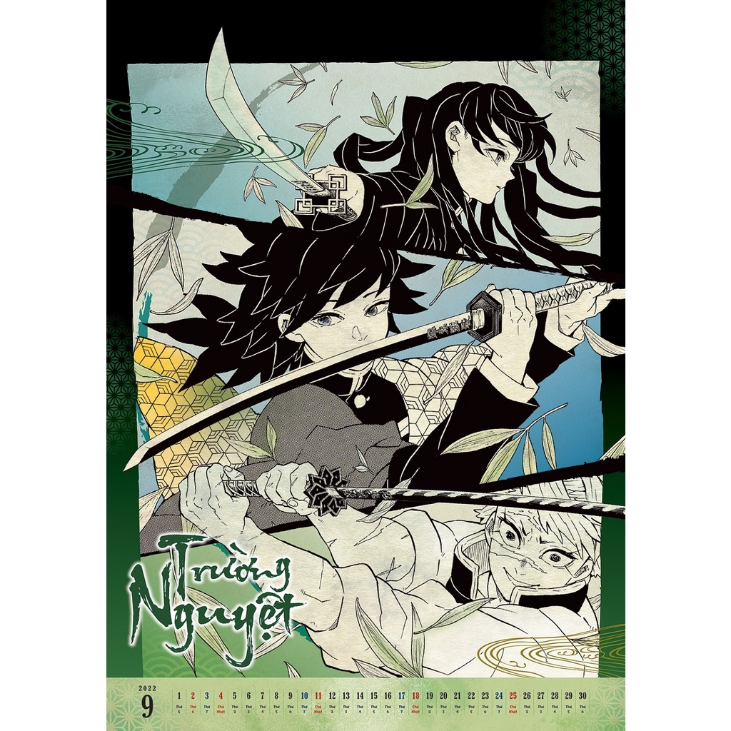 Thanh gươm diệt quỷ Calendar 2022 - Lịch treo tường Manga - NXB Kim Đồng