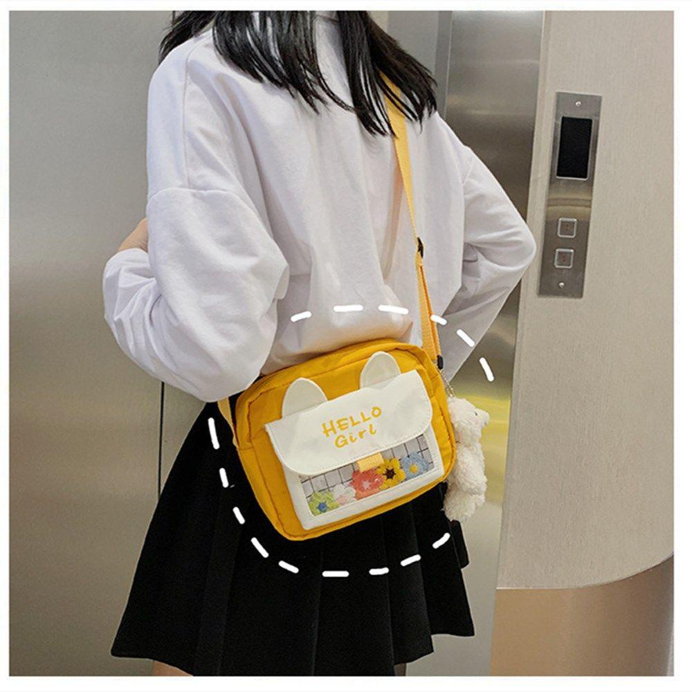 MIHAN1 Women Sling Bag Outdoor Girl Crossbody Bags Cute Fashion Canvas Ladies Korean Style Shoulder Bag/Multicolor