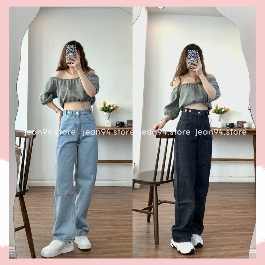 Quần Bò Nữ Ống Rộng, Chất Liệu Cao Cấp, Hot Nhất 2021