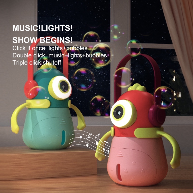 Đồ Chơi Máy Bắn Bong Bóng Xà Phòng  Monster Bubbles Mideer Kèm Nước Bong Bóng Xà Phòng Có Thể Phát Nhạc - CleverKids