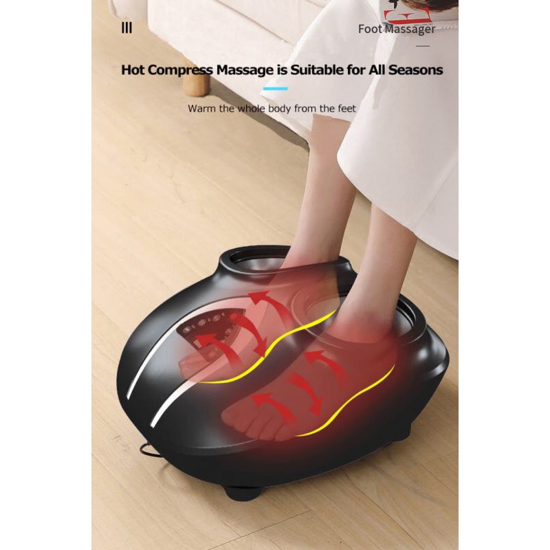 Máy MASSAGE CHÂN [FREESHIP] máy mát xa bấm huyệt cao cấp Salmon S200- 6D 360 độ - kết hợp chế độ rung thư giãn cơ chân