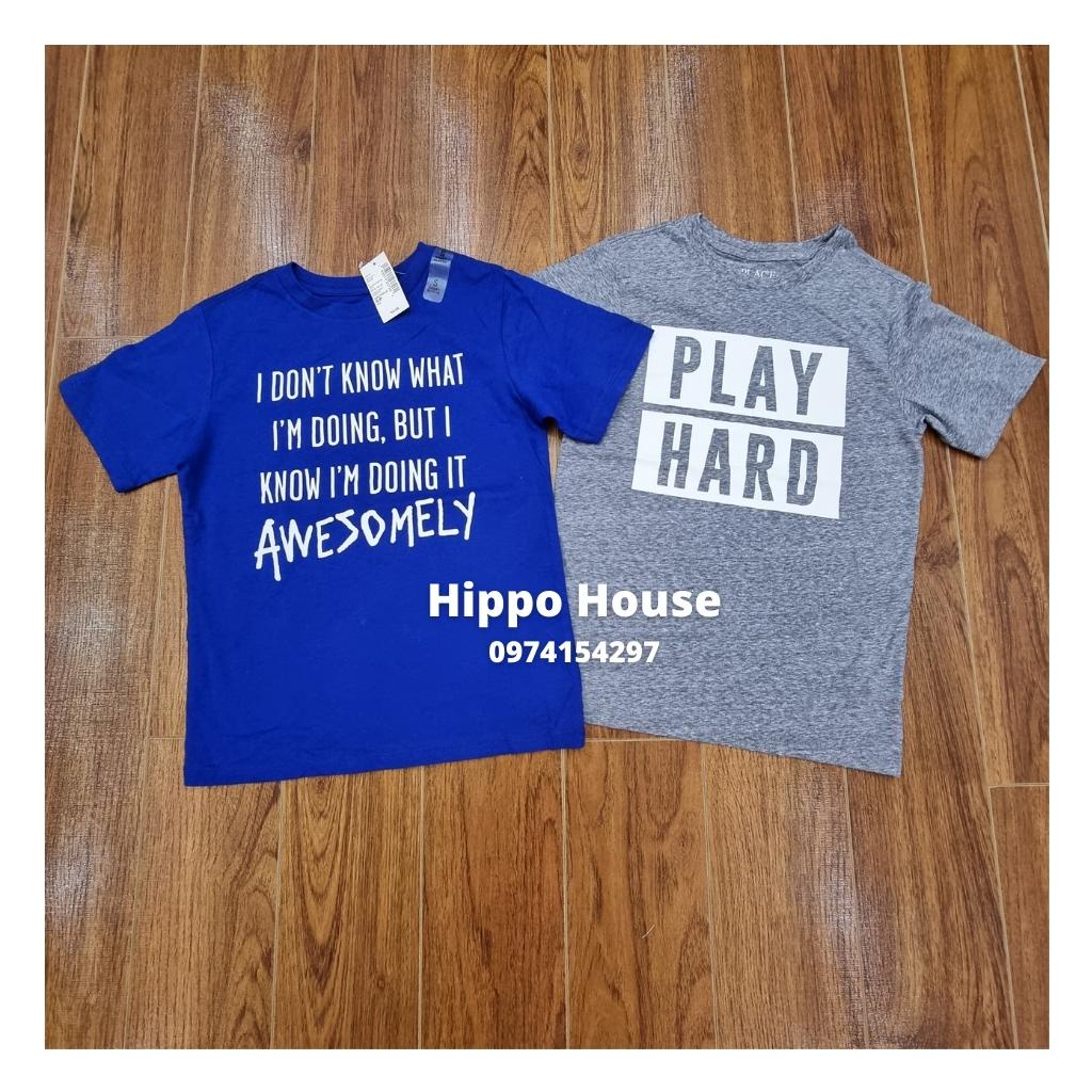 Áo Phông Áo Thun Cộc Tay bé Trai Size Đại Xuất Dư Cotton Mềm Mịn Mỏng Mát Hippo House