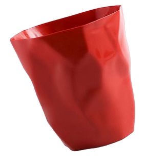 Unique Wrinkle Waste Bin Office Garbage Basket Trash Can Dustbin Container