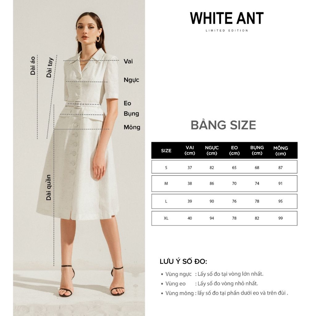 Quần Côn Lỡ Công Sở Nữ WHITE ANT Chất Liệu Vải Text Hàn Quốc Cao Cấp Co Giãn Nhẹ 16302223