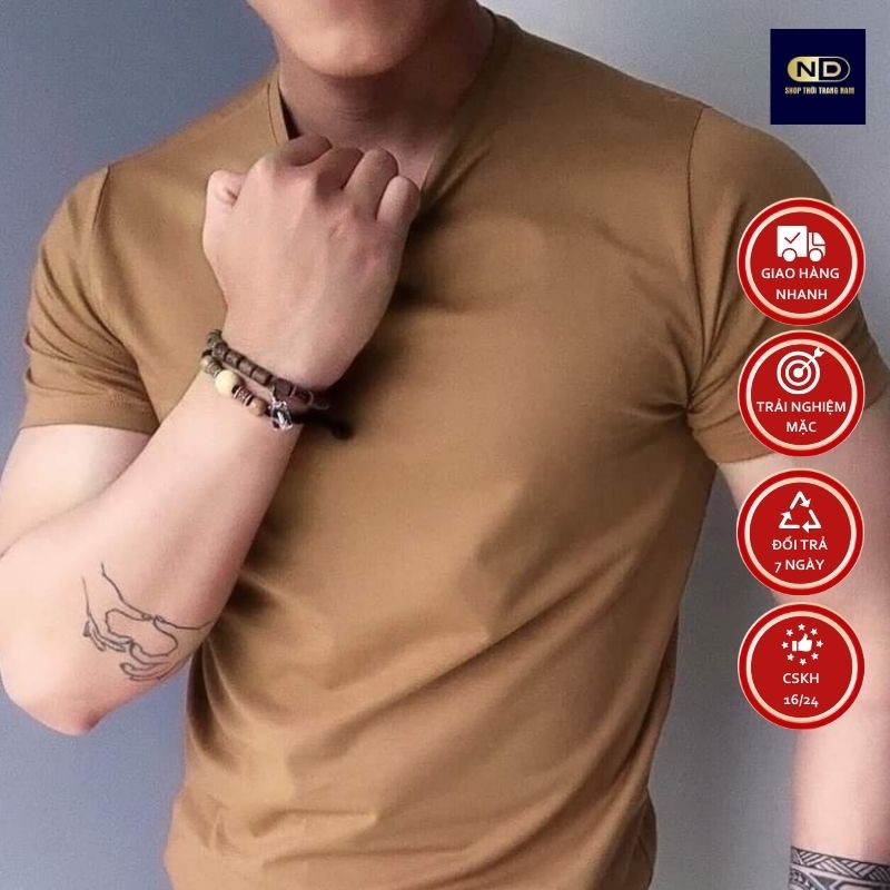 áo thun nam cổ tròn- ND shop Thời trang nam - áo thun tay ngắn, chất cotton bề mặt vải mềm - áo nam full size | BigBuy360 - bigbuy360.vn