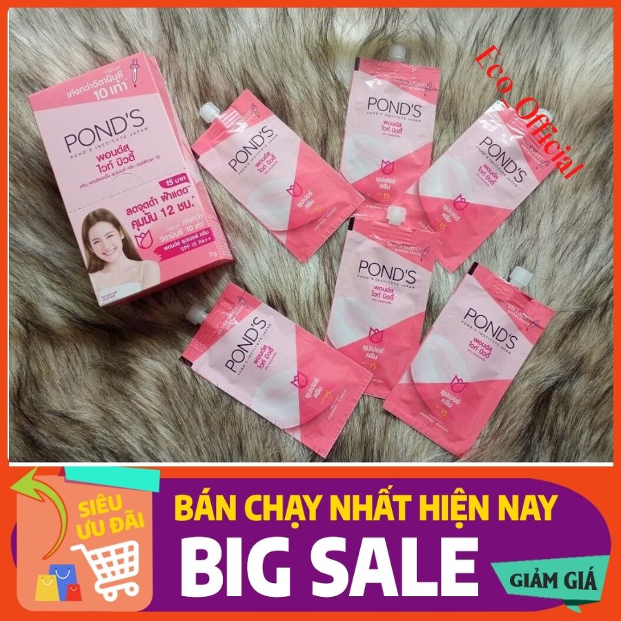 { Big Sale } Kem dưỡng da Pond's nâng tone mờ thâm nám 1 HỘP 6 GÓI (7gr/gói)