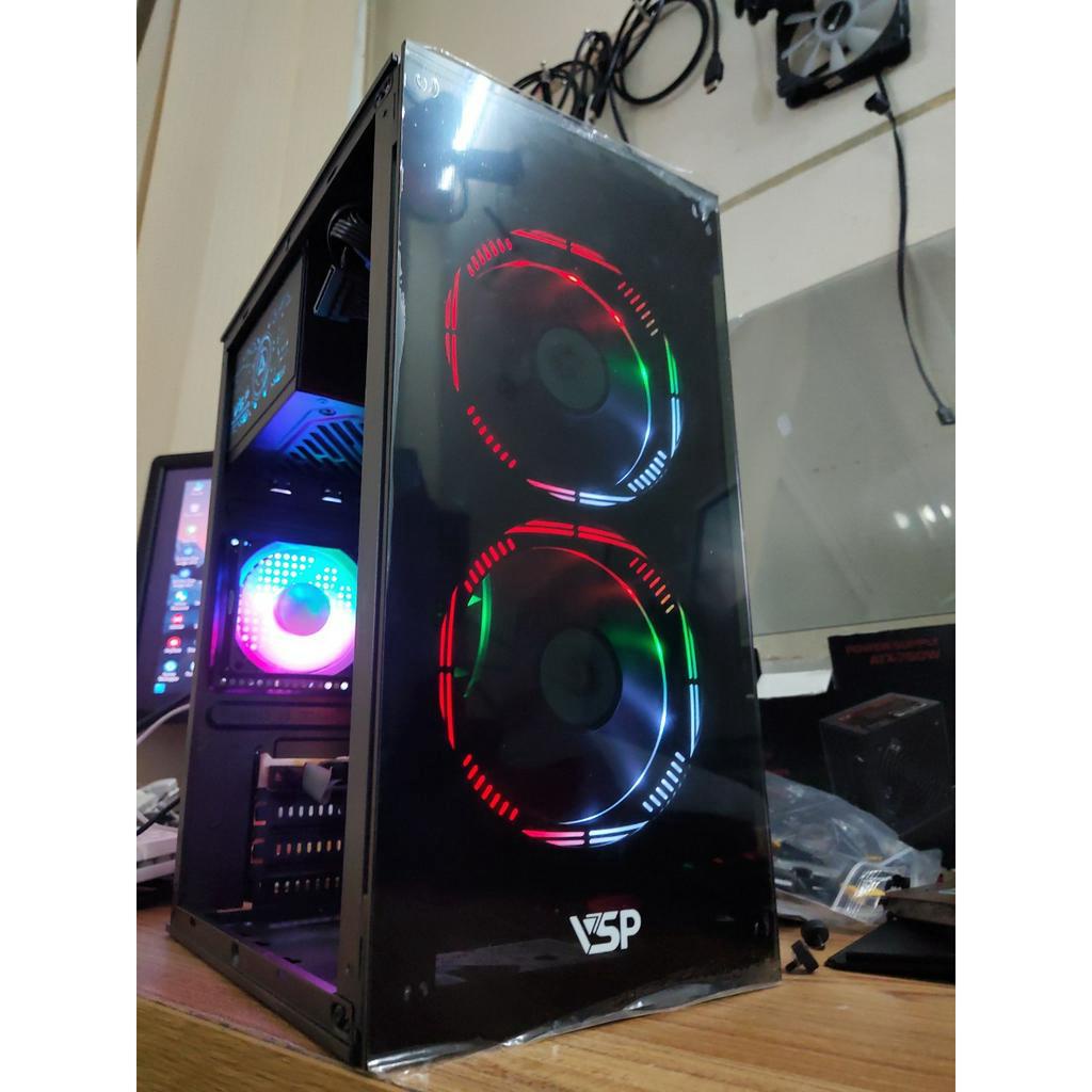 Pc gaming Led kính cường lực I5 I7, ram 8GB, 256GB, Vga 750ti chiến game online, Lol, Valorant, Au, Fifa - giá rẻ