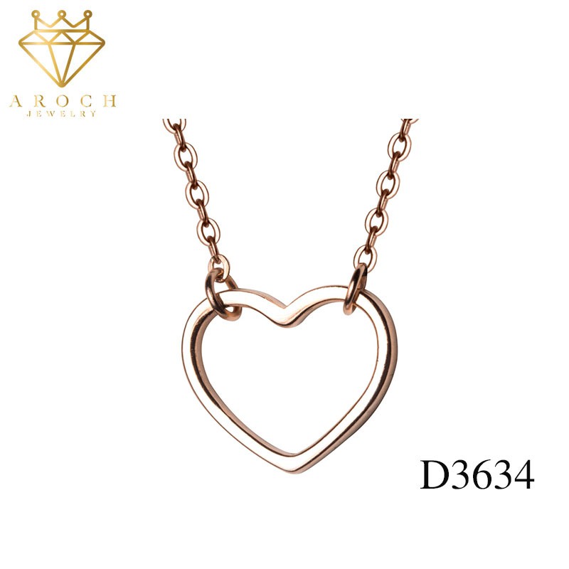 Dây chuyền bạc Ý s925 trái tim ngọt ngào D3634 - AROCH Jewelry