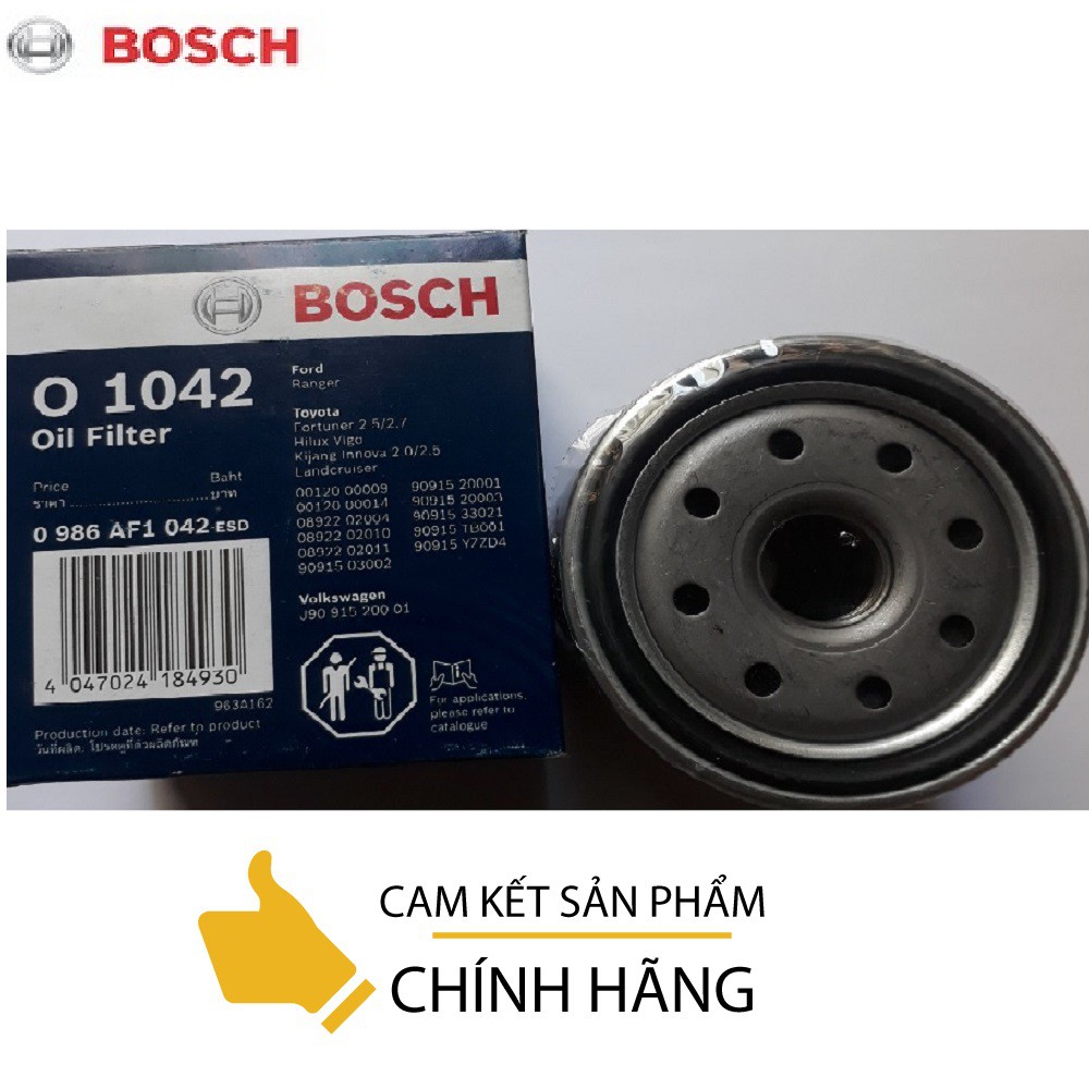 [ CHÍNH HÃNG ] Lọc Nhớt động cơ  Bosch dành Cho Xe Toyota INNOVA phân khúc 2.0 và 2.5  MÃ : AF1042