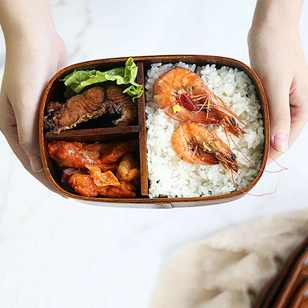 Hộp Cơm Bento Bằng Gỗ Phong Cách Nhật Bản