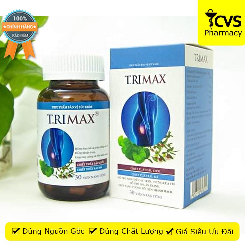 Trimax - Gel bôi và viên uống Hỗ trợ người bị trĩ - cvspharmacy