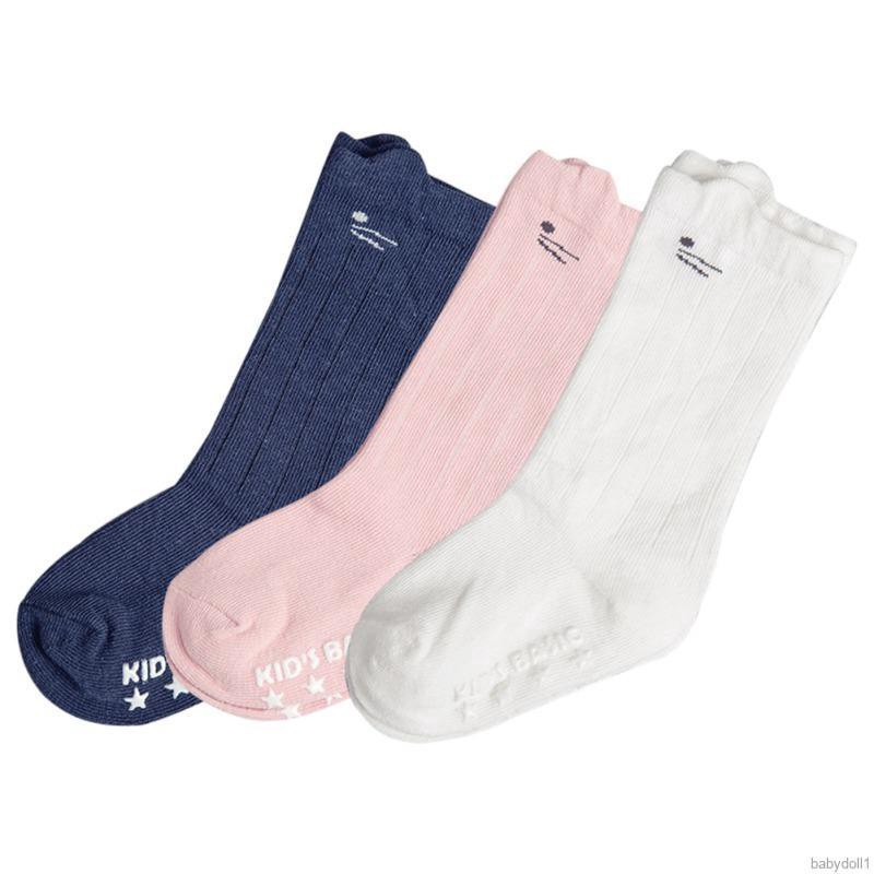 Vớ cotton màu trơn thời trang dễ thương cho bé