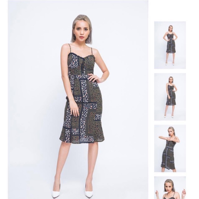 Đầm Ivy 2 dây da beo👗