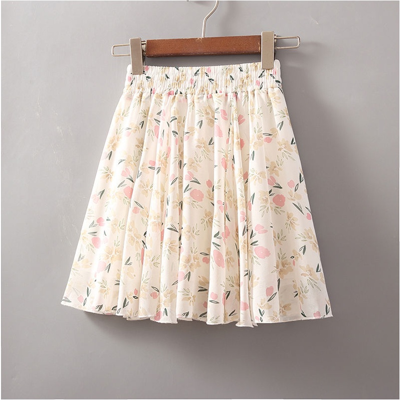 AChiếc Váy Ngắn Voan Eo Cao Mỏng Chống Ánh Sáng Quần Culottes