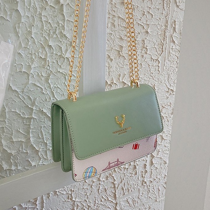 Faya - Túi xách họa tiết in trẻ trung tag đầu hươu T2013