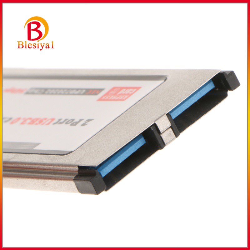 [BLESIYA1] Express Card Expresscard to USB3.0 2 Ports Adapter for Laptop 34mm NEC