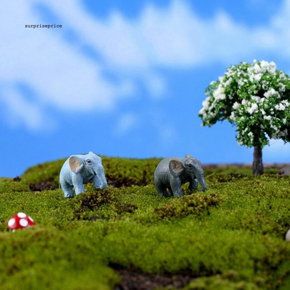 Set 2 tượng voi nhỏ trang trí tiểu cảnh