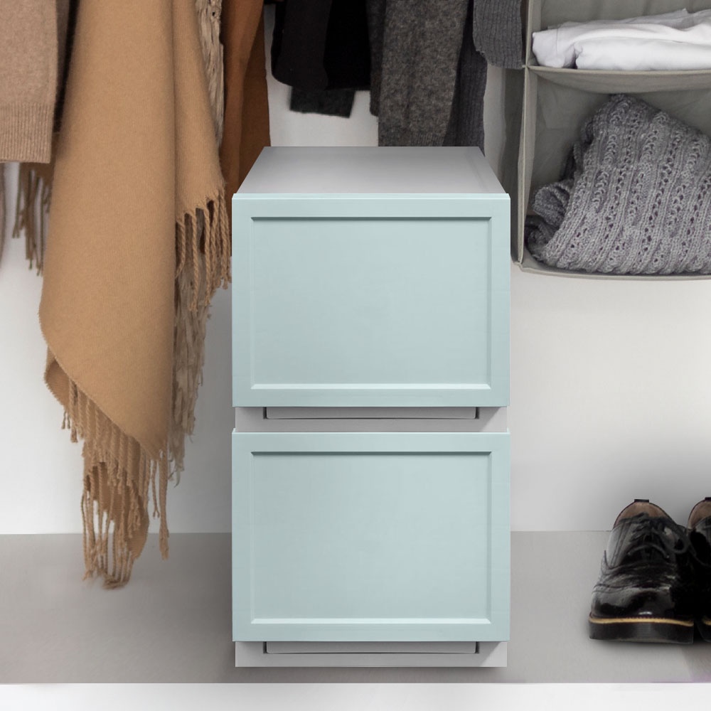 HomeBase STACKO Hộp nhựa đa năng ECO dạng ngăn kéo có thể xếp chồng Thái Lan W28.5xH25xD40.5 màu xanh lá Pastel